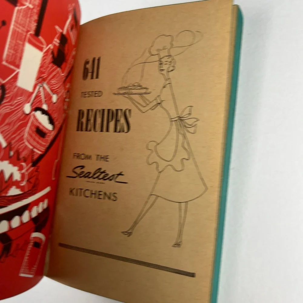 Sealtest 641 Tested Recipes Cookbook 1954 Red Yellow Vintage Mid Century Modern
